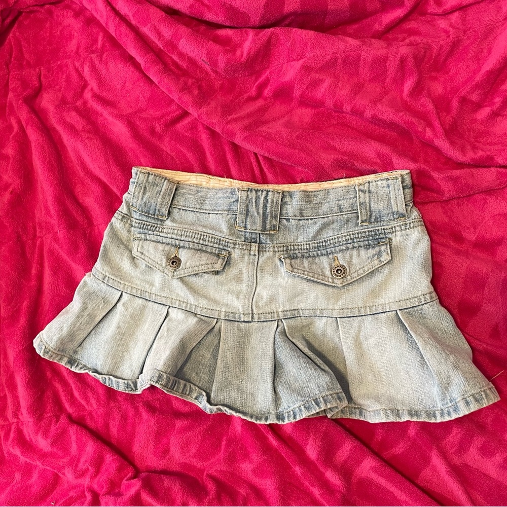 Vintage Garage double pleated mini skirt